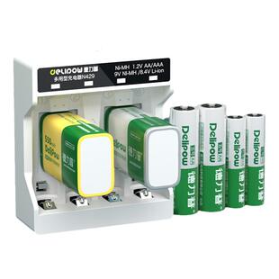 德力普9v充电电池大容量万用表话筒吉他可充5/7号镍氢充电器九伏