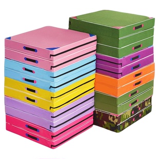 仰卧起坐垫子学生中考体育运动折叠加厚海绵垫儿童空翻训练体操垫