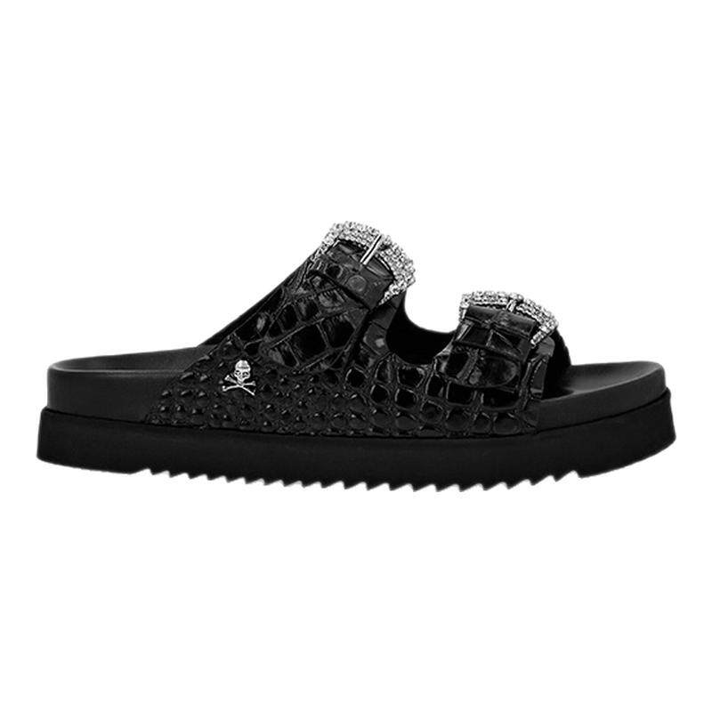 PHILIPP PLEIN 女士时尚皮革平底凉鞋