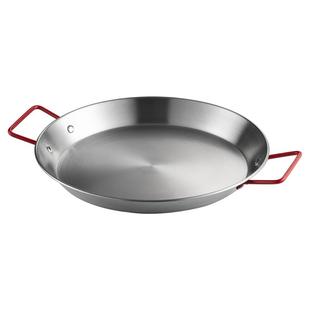 onlycook不锈钢海鲜锅平底锅电磁炉干锅西班牙海鲜饭锅专用双耳锅