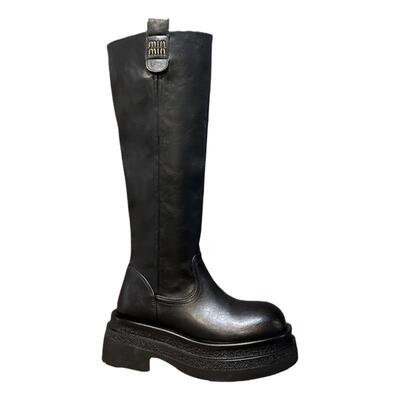 长靴不过膝厚底套筒时装靴