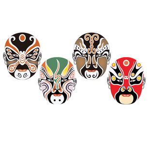 京剧脸谱装饰火锅店餐饮饭店餐厅烧烤小吃串国潮风墙壁面创意挂画