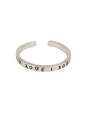 钛钢希腊字母不掉色学生百搭戒指