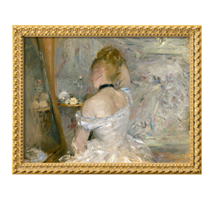 梳妆 高档法式轻奢女孩人物油画卧室玄关复古装饰画欧式挂画壁画