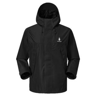 企鹅单层冲锋衣2026春季新款女装外套防风防暴雨户外徒步登山服男