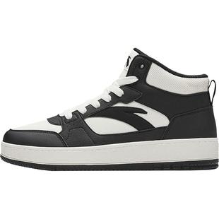 安踏元年丨经典加绒高帮板鞋棉鞋男冬季黑白色运动鞋百搭滑板鞋