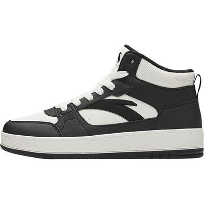 安踏元年丨经典加绒高帮板鞋棉鞋男冬季黑白色运动鞋百搭滑板鞋