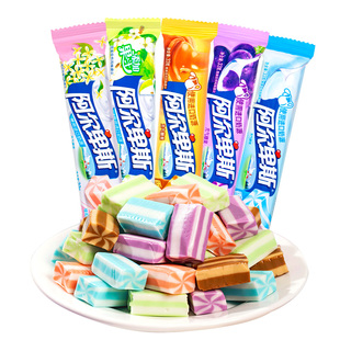 阿尔卑斯软糖条糖充气糖33g芒果葡萄桂花酸奶味儿童休闲零食年后