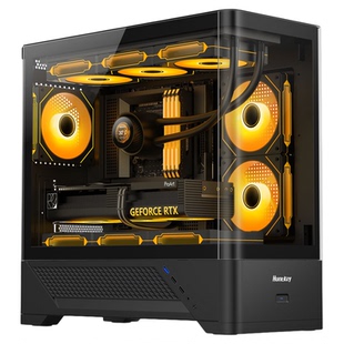 航嘉机箱GX760S PRO台式机电脑主机箱曲面海景房MATX水冷机箱ATX