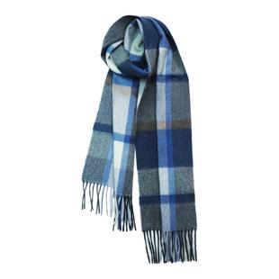 ZB/珍贝2025年秋冬新品款100%山羊绒格子围巾脖百搭时尚正品W2028