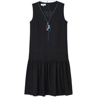 ToyzY趣味编织项链羊毛v领背心连衣裙长款2025冬新品ZC35505020