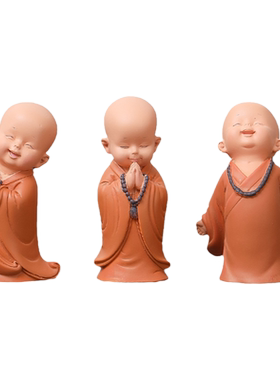 恺帅树脂新中式客厅和尚摆件