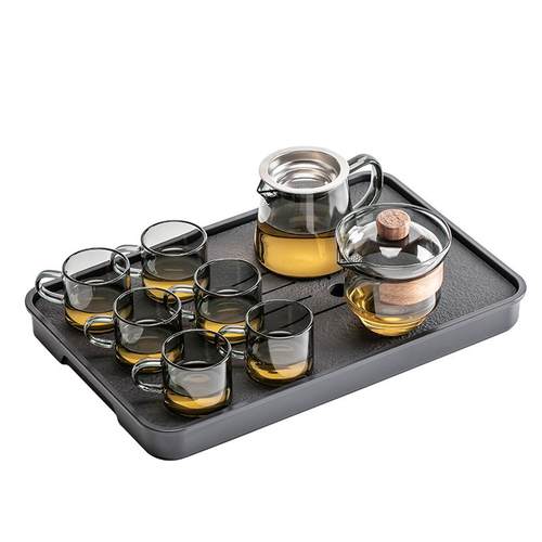 耐高温玻璃煮茶泡茶单壶茶水分离花茶壶功夫茶壶套装家用茶具加厚