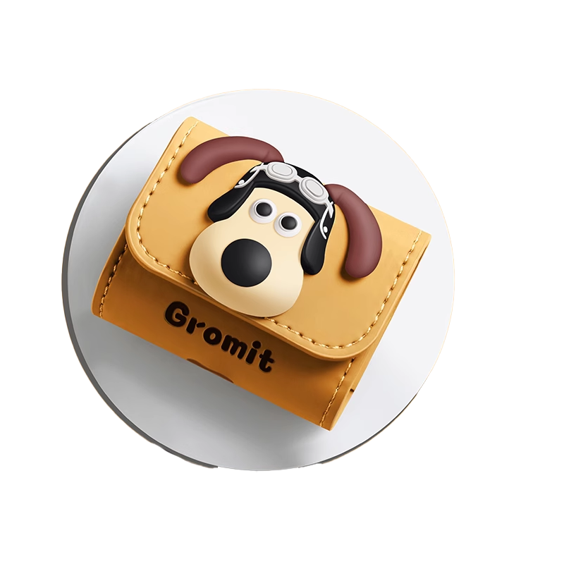 可爱掌门狗适用airpodspro2保护套苹果耳机保护壳无线蓝牙皮质软壳airpods3盒二代耳机壳三创意airpod耳机套