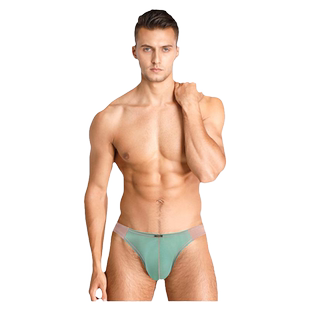 【3件8折】52025艺术双色裸感激凸戏剧100支男士小三角内裤性感