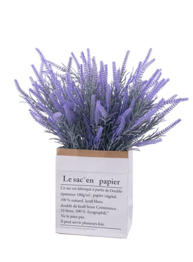 薰衣草仿真花束塑料假花鼠尾草家居客厅桌面摆件装饰道具紫色