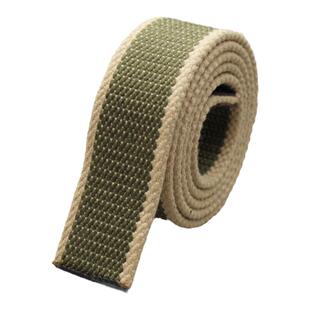 帆布带条平滑扣无孔皮带带身加厚加长户外运动防过敏自动扣编织条