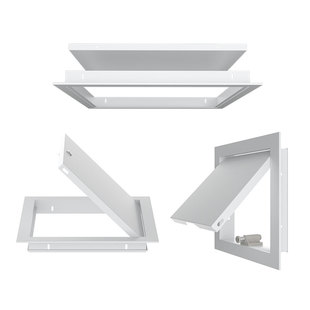 奶油风吊顶检修口装饰盖板铝合金中央空调隐形检查口天花管道维修