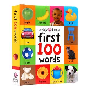 First 100Words 启蒙认知100词系列 英文原版绘本1-3岁儿童英语早教启蒙认知纸板书 初级入门100个单词 常见词汇图解 Priddy books
