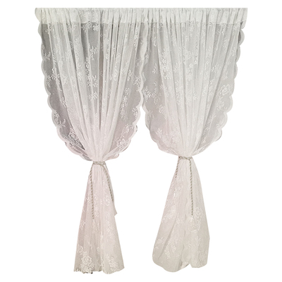 法式浪漫纱帘魔术贴蕾丝窗纱