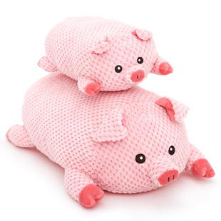 毛绒发声粉猪狗狗玩具磨牙耐咬宠物小狗幼犬泰迪柯基比熊自嗨解闷