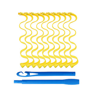 不易伤发水波纹卷发器12根魔法卷发棒 DIY卷发筒美发造型工具