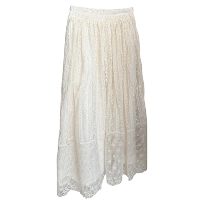 韩系温柔风蕾丝松紧腰半身裙女春