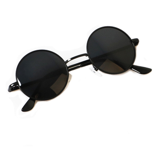 民国师爷太子镜结婚伴郎团复古圆形眼镜婚礼墨镜男女瞎子二饼默镜