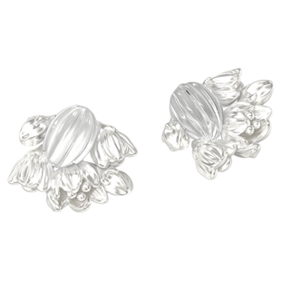 Mouhooland/暮后之地新艺术系列花朵露珠耳钉925银针耳饰小众设计