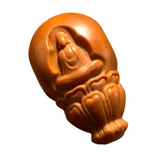 无相佛橄榄核三通文玩配饰高端特色手串佛头配件小尺寸核雕精雕刻