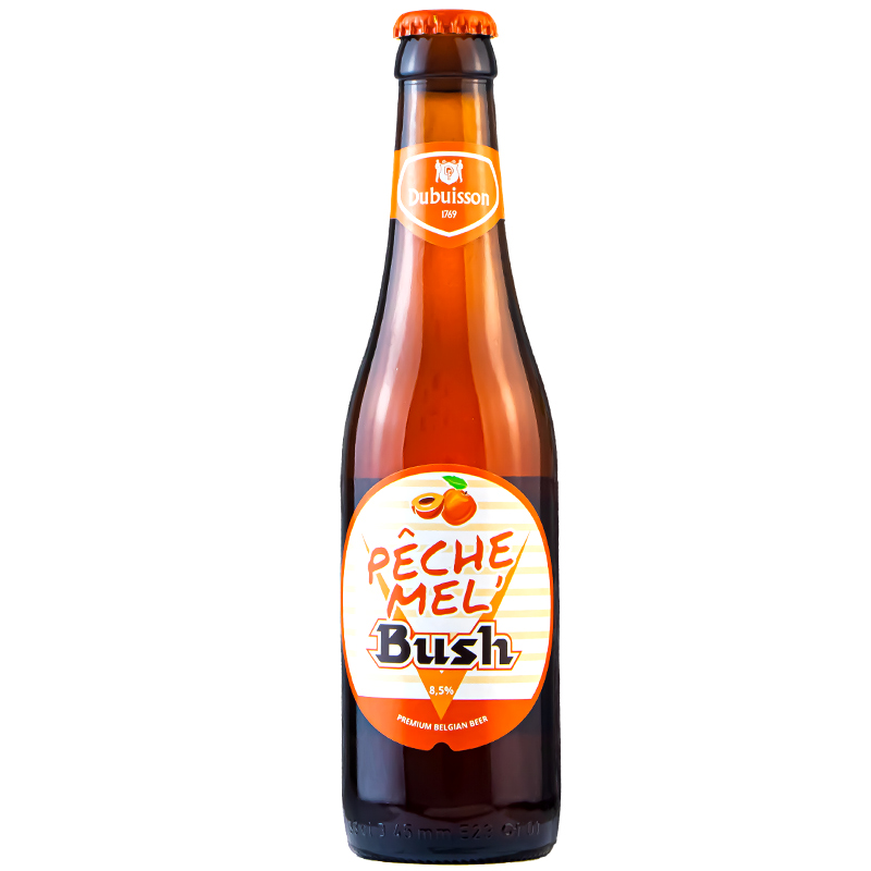 6瓶包邮比利时进口bush peche布什水蜜桃子果味啤酒330ml*6瓶前红