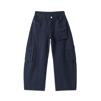 班尼路SK宽松直筒加绒牛仔裤