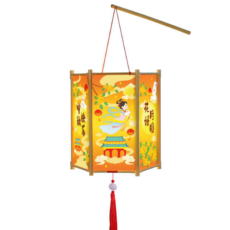 中秋古风手工六角花灯材料包