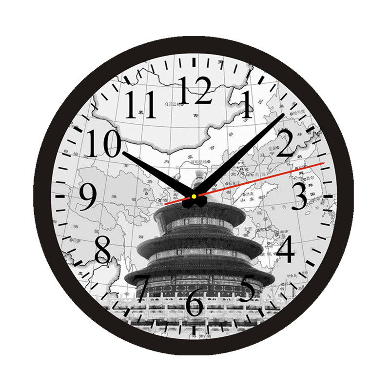 酒店宾馆旅社欧式复古挂钟静音表