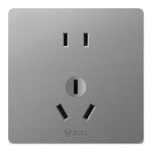 公牛插座旗舰三孔16A二孔10A面板大功率86型电源插座空调G12灰