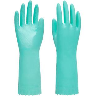 东亚手套植绒灵巧型防水耐用家务卫生清洁厨房洗衣服洗碗橡胶手套