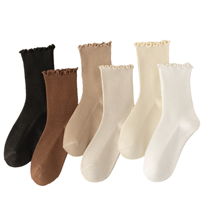 女木耳边袜子无骨袜春秋