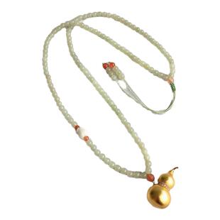 和田玉挂链绳子精工葫芦吊坠唐卡佛公挂绳八宝罗盘链子吊坠项链绳