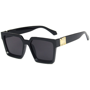 小红书网红同款ins复古大方框白色女显瘦时尚太阳镜潮男出街