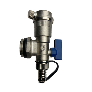 地暖分水器放水阀暖气片铜排水阀三联自动排气阀带压力表排气堵头