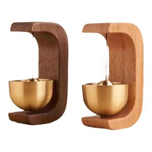 Flanger多巴胺小风铃 咖啡店琴行磁吸冰箱贴清脆音疗实木日式铜铃