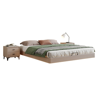 全实木无床头悬浮床现代简约家用榻榻米静音轻奢排骨架床架子定制