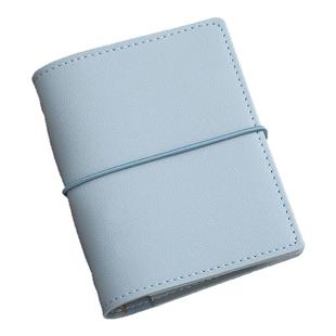 迷你m5活页本软面皮质绑带2026新款空白可拆卸竖线月历周历年计划简约文艺ins风5孔活页随身便携轻量小本子