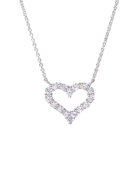 测试推荐Τ家爱心项链18K金