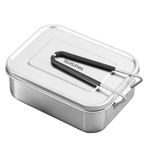 316不锈钢饭盒食品级上班族专用蒸饭盒带盖学生食堂分格打饭餐盒