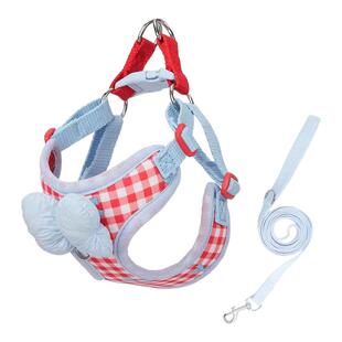 狗狗牵引绳背心式宠物背带透气狗绳中小型犬柯基比熊外出