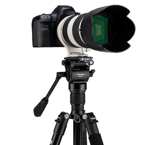 横拍竖拍富图宝MH6A PRO金属液压阻尼云台单反便携专业相机摇摄70200大镜头稳定三脚架适合佳能5D4 R6富士XT4