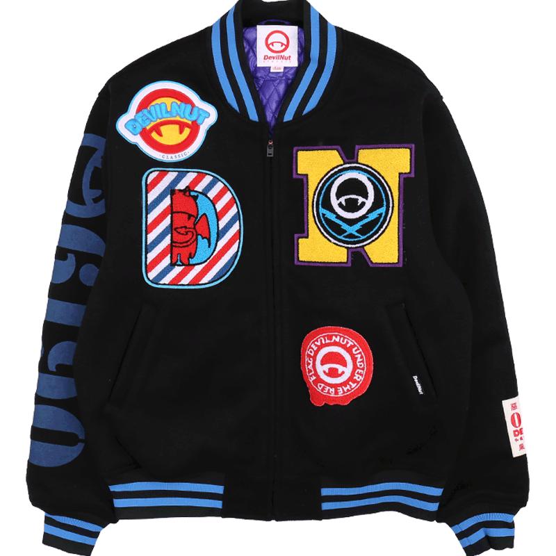 DEVIL NUT潮牌 恶魔 张宇晨同款 男女休闲拉链棒球夹克-当季 ANT