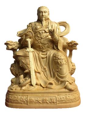 桧木雕北极真武大帝玄天上帝实木