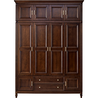 华丹妮全实木衣柜美式卧室收纳柜